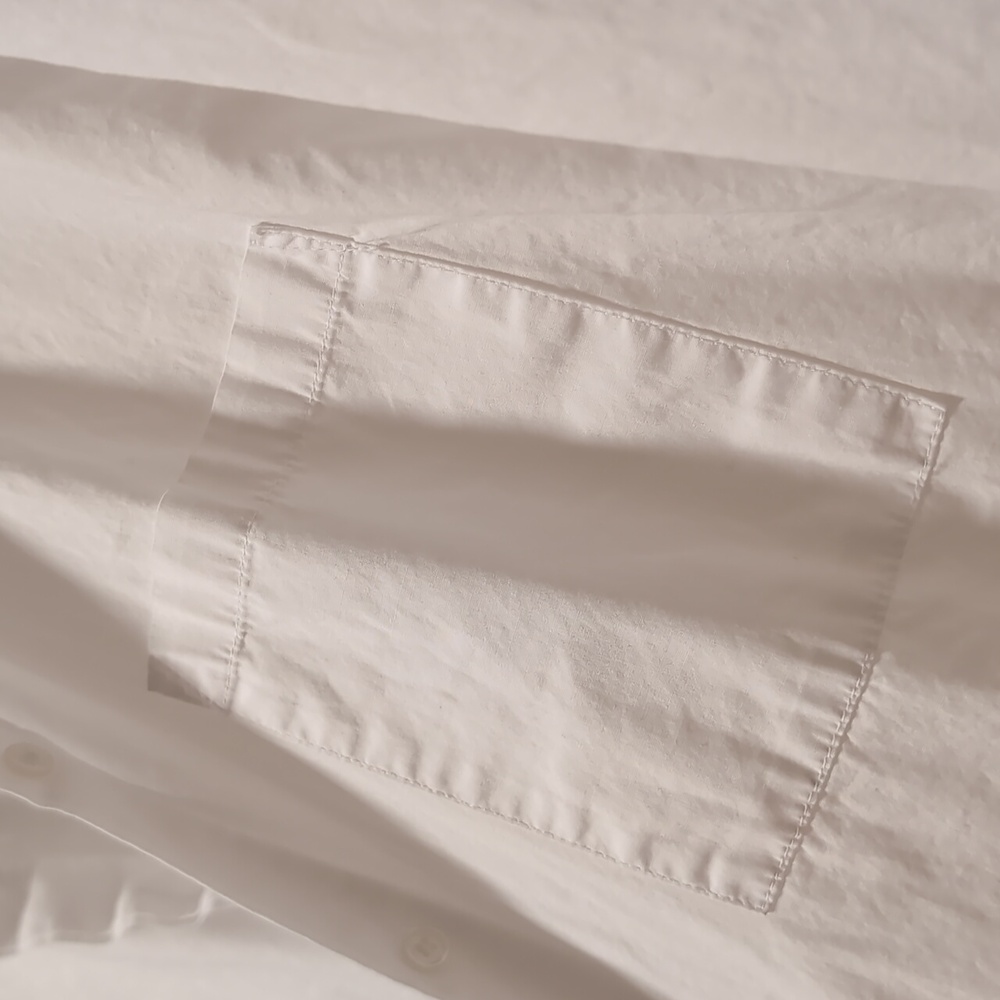 100% Cotton Mango Crisp White Oversized Shirt - Picture 4 of 7